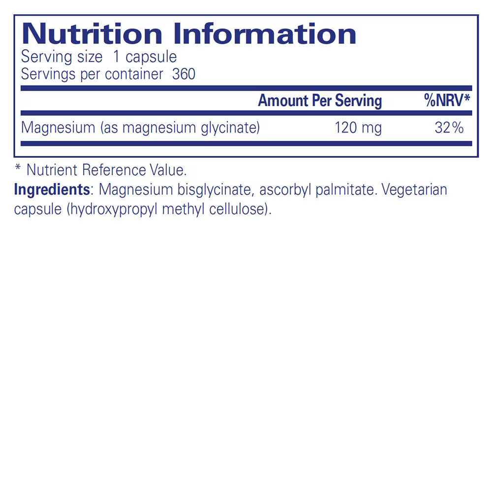 PurevMagnesium (glycinate) 360 Capsules 50% OFF